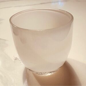 Glassybaby Elegant White Glass Candle Holder